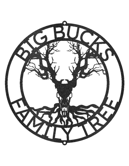 Kafatası Ağacı Tabelası - Özel Metal Tabela, Eve Taşınma/Noel Hediyesi, Aile Mektubu