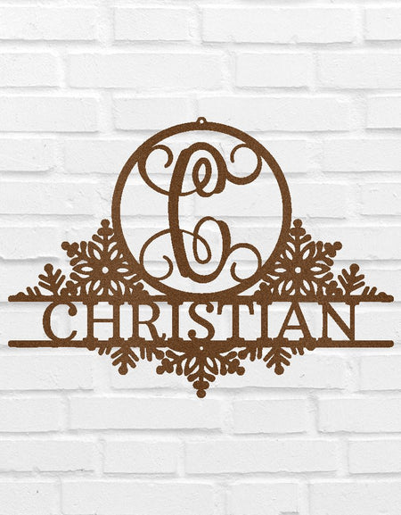 Kar Yağışı Tabelası - Özel Metal Tabela, Noel Hediyesi