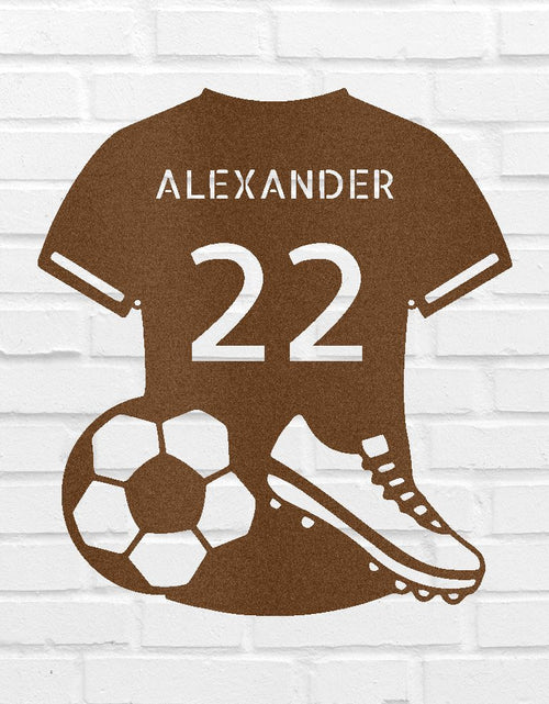 Load image into Gallery viewer, Soccer Jersey Personalized Gifts - Custom Metal Sign

