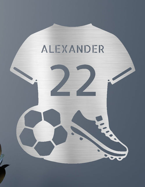 Load image into Gallery viewer, Soccer Jersey Personalized Gifts - Custom Metal Sign
