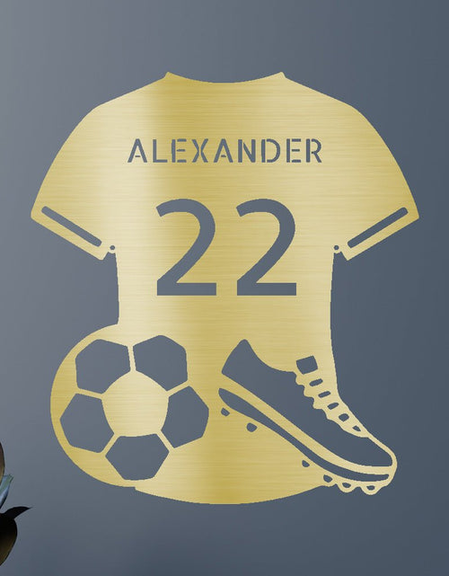Load image into Gallery viewer, Soccer Jersey Personalized Gifts - Custom Metal Sign
