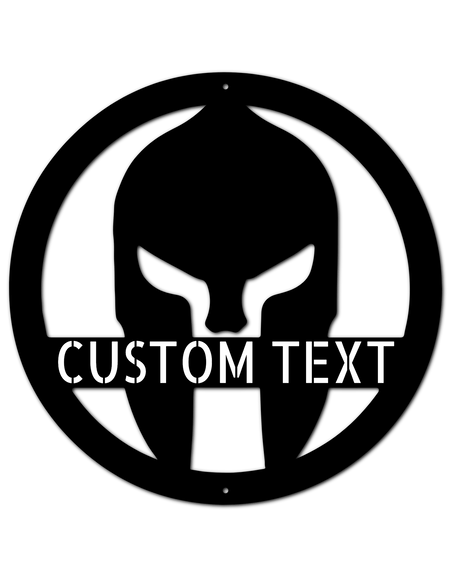 Spartan Miğferi Kişiselleştirilmiş Hediyeler - Özel Metal Tabela