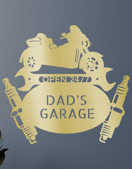 Trike Mechanic Garage Kişiselleştirilmiş Hediyeler - Özel Metal Tabela