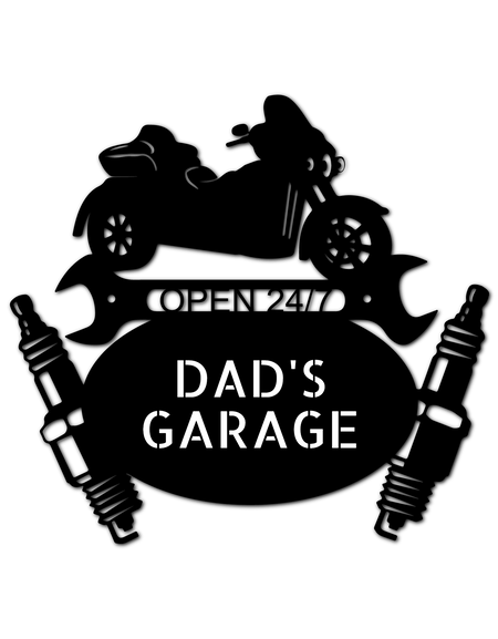 Trike Mechanic Garage Kişiselleştirilmiş Hediyeler - Özel Metal Tabela