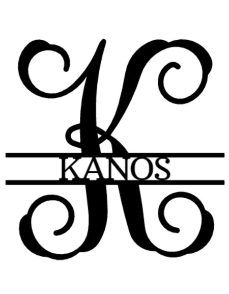 Vine Ailesi Kişiselleştirilmiş Hediyeler - Özel Metal Tabela, Bölünmüş Harf