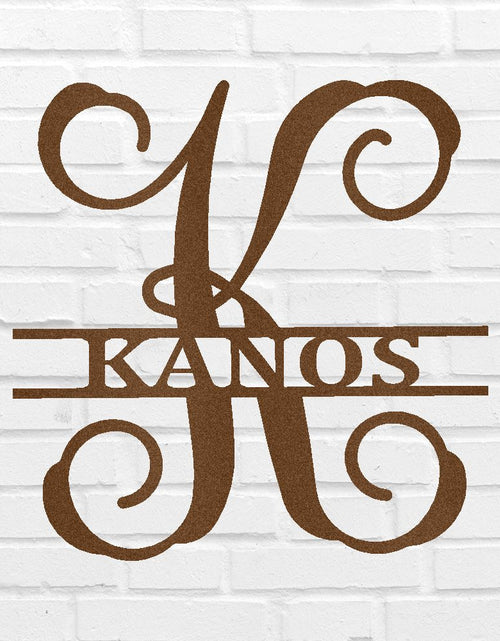 Load image into Gallery viewer, Vine Family Personalized Gifts - Custom Metal Sign, Split Letter
