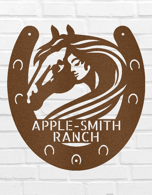 Load image into Gallery viewer, Wedding Gift Personalized Gifts - Custom Metal Sign, Horse Owner, Housewarming Gifts
