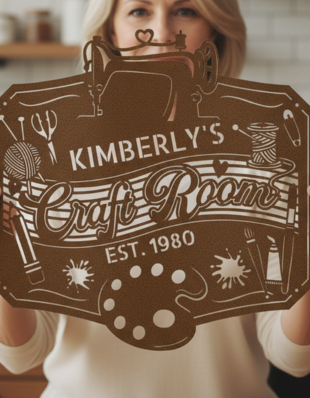 El Sanatları Odası Özel Metal Tabelası – Dikiş, Kapitone veya Tığ İşi İçin Tasarlanmış